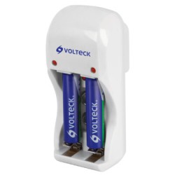 Cargador de pilas, AA, AAA y 9V, incluye 2 pilas AAA