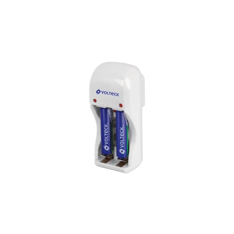 Cargador de pilas, AA, AAA y 9V, incluye 2 pilas AAA