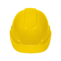 Casco de seguridad, ajuste de matraca, amarillo