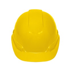 Casco de seguridad, ajuste de matraca, amarillo