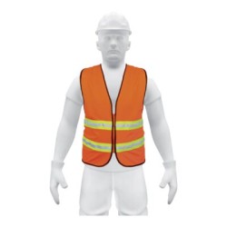 Chaleco de seguridad naranja alta visibilidad con cierre