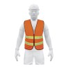 Chaleco de seguridad naranja alta visibilidad con cierre
