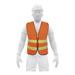Chaleco de seguridad naranja alta visibilidad con cierre