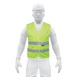 Chaleco de seguridad verde con cintas de alta visibilidad