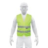 Chaleco de seguridad verde con cintas de alta visibilidad