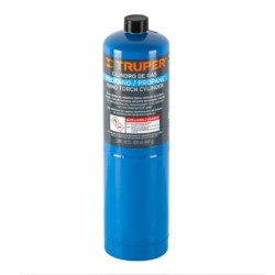 Cilindro de gas propano de 400 g, azul
