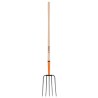 Bieldo para paja, 5 dientes, mango 48″