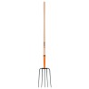 Bieldo para paja, 5 dientes, mango 48″