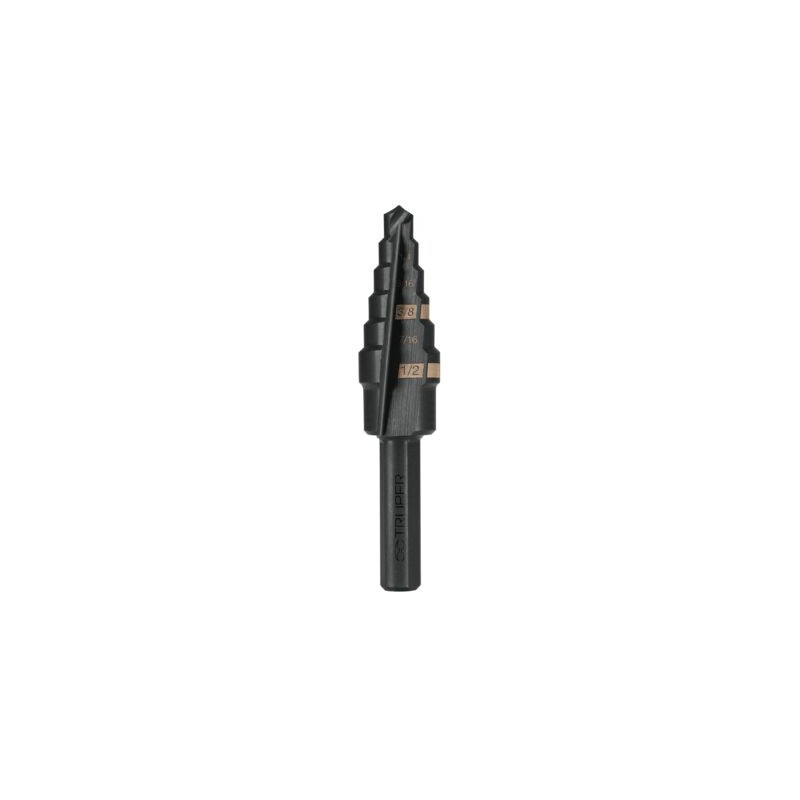 Broca escalonada óxido negro 6 escalones 3/16″ a 1/2″